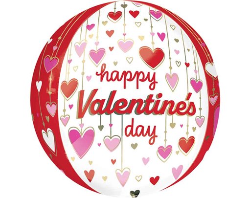 HAPPY VALENITINES DAY DANGLING HEARTS XL ORBZ