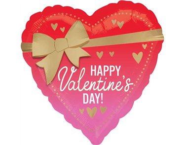 18in BETTER WITH BOWS VALENTINE SATIN HEART FOIL BALLOON