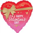 18in BETTER WITH BOWS VALENTINE SATIN HEART FOIL BALLOON