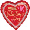 18in HAPPY VALENTINES DAY ARTISTIC AFFECTION HEART FOIL BALLOON