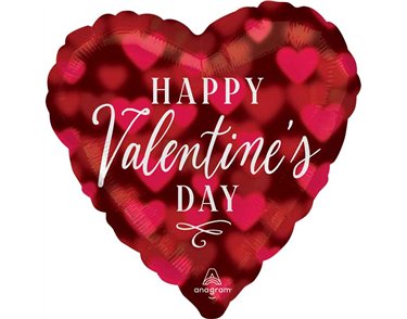 18in HAPPY VALENTINES DAY ROMANTIC GLOW HEART FOIL BALLOON