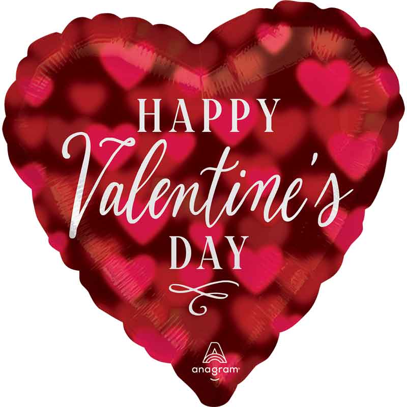 18in HAPPY VALENTINES DAY ROMANTIC GLOW HEART FOIL BALLOON