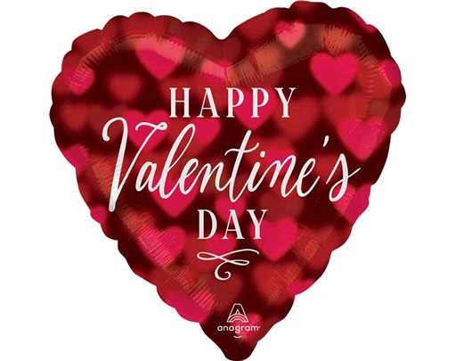 18in HAPPY VALENTINES DAY ROMANTIC GLOW HEART FOIL BALLOON