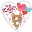 18in HEART VALENTINE BEAR HUG STANDARD FOIL BALLOON