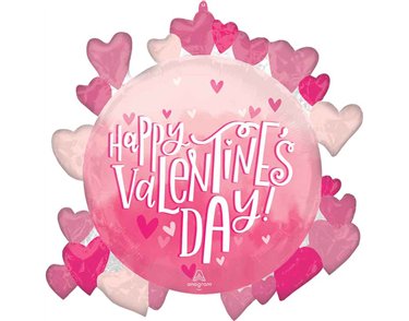 HAPPY VALENTINES DAY PEARL SHINE SUPERSHAPE FOIL BALLOON