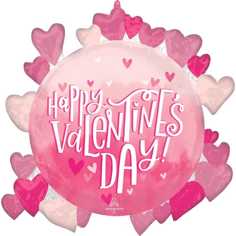 HAPPY VALENTINES DAY PEARL SHINE SUPERSHAPE FOIL BALLOON