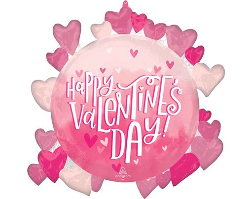 HAPPY VALENTINES DAY PEARL SHINE SUPERSHAPE FOIL BALLOON