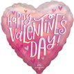 18in HAPPY VALENTINES DAY IRIDESCENT HEART FOIL BALLOON