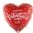 18in VALENTINE CONFETTI HEARTS FOIL BALLOON