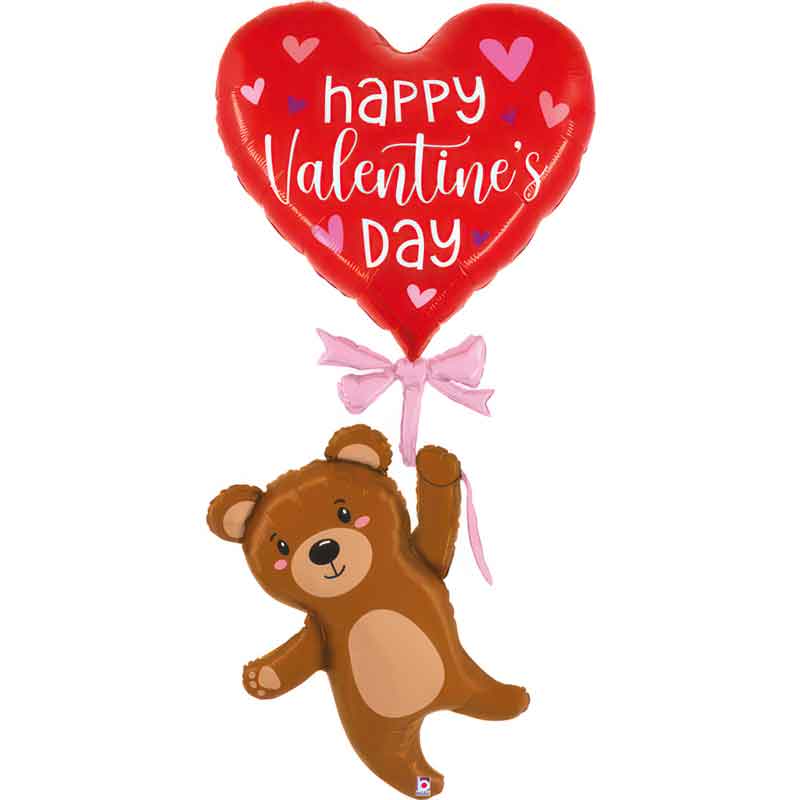 80in SPECIAL DELIVERY VALENTINE BALLOON BEAR FOIL BALLOON