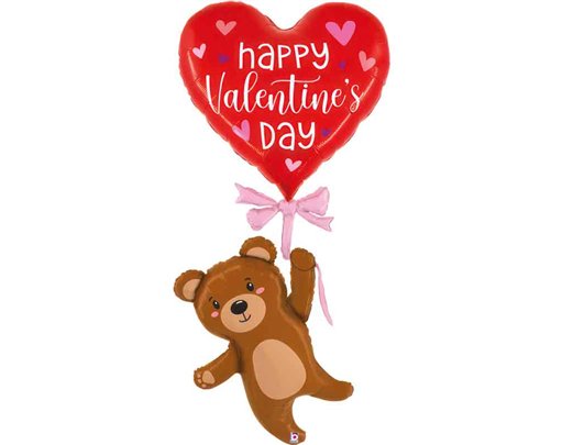 80in SPECIAL DELIVERY VALENTINE BALLOON BEAR FOIL BALLOON