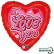 18in RETRO LOVE YOU FOIL BALLOON
