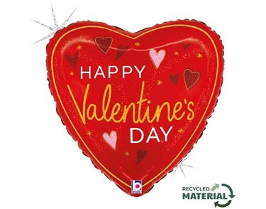 18in ELEGANT VALENTINE HEARTS FOIL BALLOON