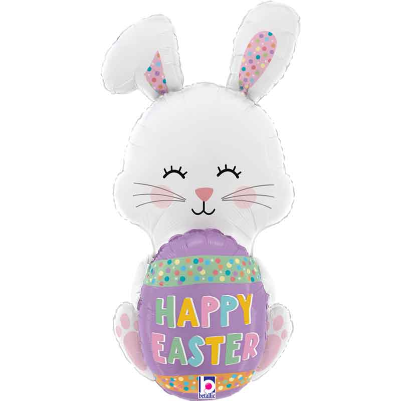 48in EASTER EGG BUNNY FOIL BALLOON