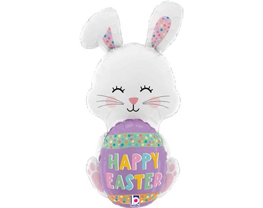 48in EASTER EGG BUNNY FOIL BALLOON