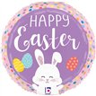 9in EASTER BUNNY DOTS FOIL BALLOON 10S