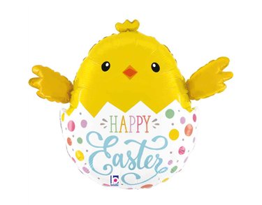 33in EASTER EGG CHICK FOIL BALLOON