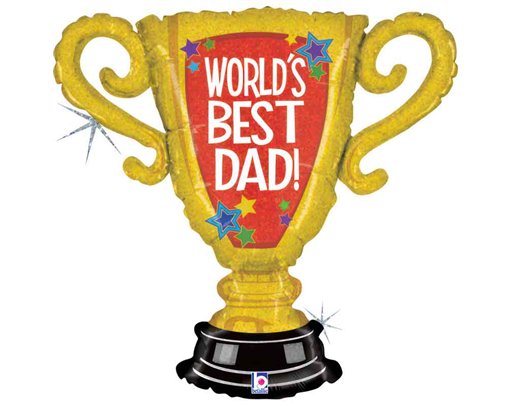 34in WORLD'S BEST DAD TROPHY FOIL BALLOON