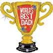 34in WORLD'S BEST DAD TROPHY FOIL BALLOON