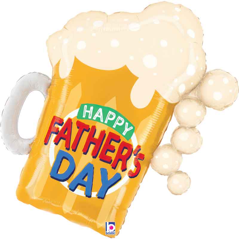 35in FATHER'S DAY BEER MUG FOIL BALLOON