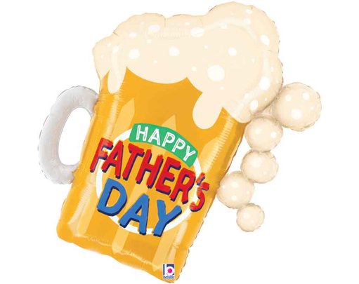 35in FATHER'S DAY BEER MUG FOIL BALLOON