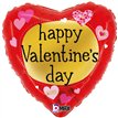 18in VALENTINE PATTERN HEARTS FOIL BALLOON