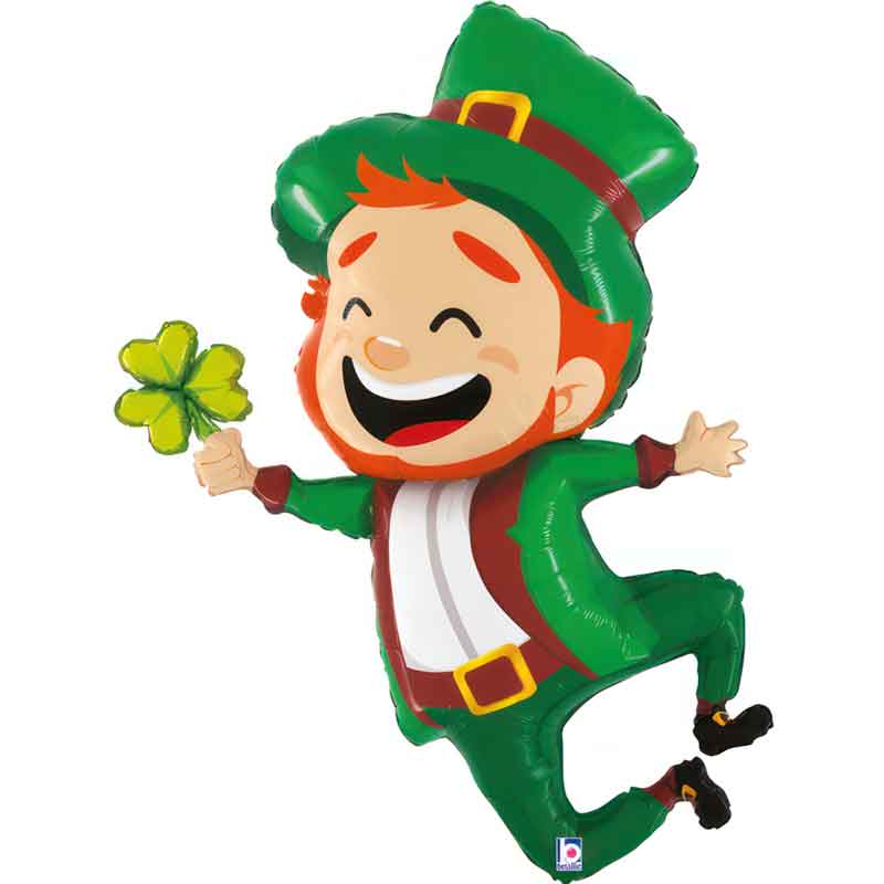 52in JUMPING LEPRECHAUN FOIL BALLOON