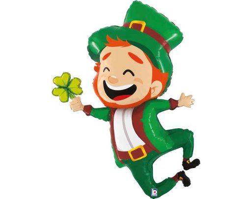 52in JUMPING LEPRECHAUN FOIL BALLOON