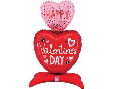 39in STANDUPS VALENTINE HEART FOIL BALLOON