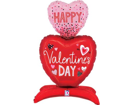 39in STANDUPS VALENTINE HEART FOIL BALLOON
