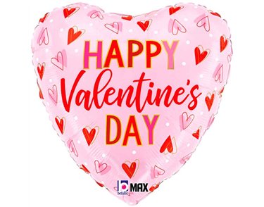 18in VALENTINE HEARTS FOIL BALLOON