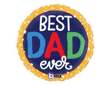 18in BEST DAD EVER BUBBLES FOIL BALLOON
