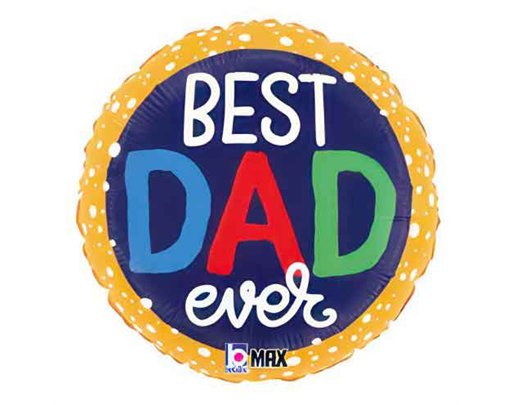18in BEST DAD EVER BUBBLES FOIL BALLOON