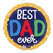 18in BEST DAD EVER BUBBLES FOIL BALLOON