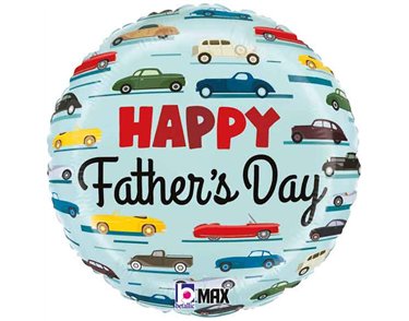 18in FATHER'S DAY CLASSIC CARS FOIL BALLOON