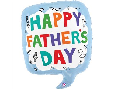 30in FATHER'S DAY SPEECH BUBBLE FOIL BALLOON
