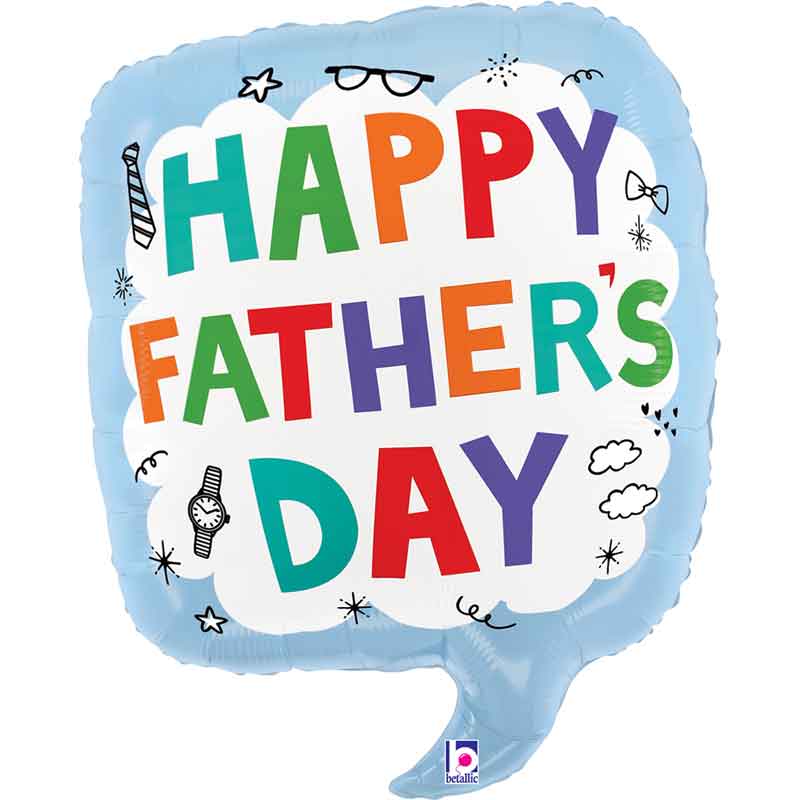 30in FATHER'S DAY SPEECH BUBBLE FOIL BALLOON