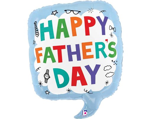 30in FATHER'S DAY SPEECH BUBBLE FOIL BALLOON