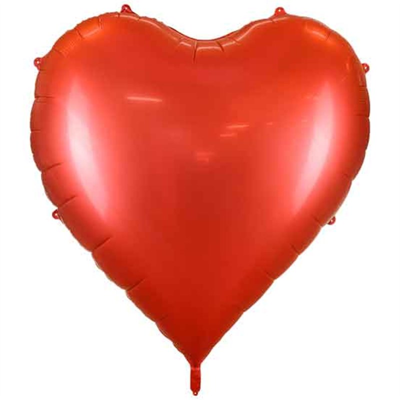 136x129cm XXL RED HEART FOIL BALLOON