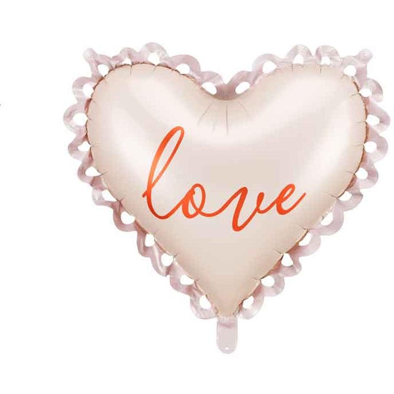 91x85cm RED HEART FOIL BALLOON