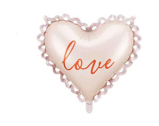 91x85cm RED HEART FOIL BALLOON