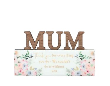 THE COTTAGE GARDEN MUM WORD PLAQUE