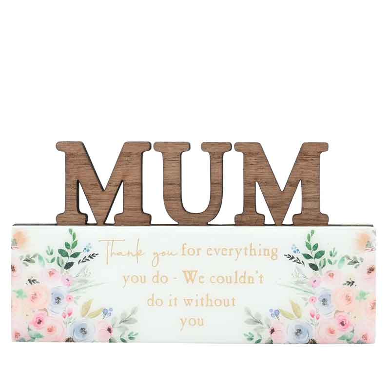 THE COTTAGE GARDEN MUM WORD PLAQUE
