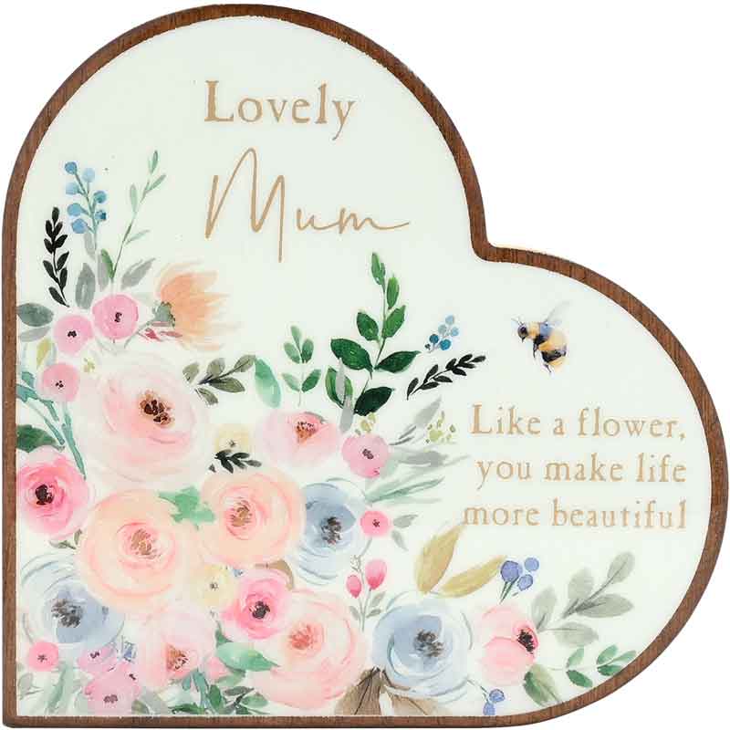 THE COTTAGE GARDEN MANTEL MUM HEART PLAQUE