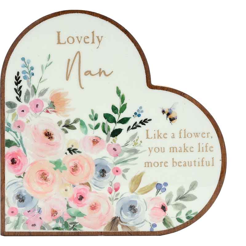 THE COTTAGE GARDEN MANTEL NAN HEART PLAQUE