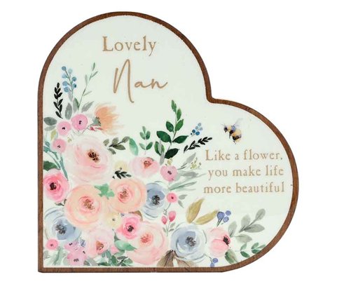 THE COTTAGE GARDEN MANTEL NAN HEART PLAQUE