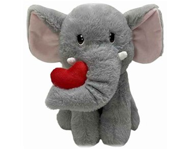 25cm VALENTINES ELEPHANT SOFT TOY