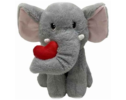 25cm VALENTINES ELEPHANT SOFT TOY