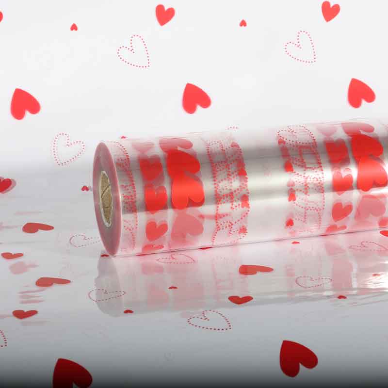 80cm x 100m RED DOTTY HEARTS FILM