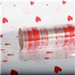 80cm x 100m RED DOTTY HEARTS FILM